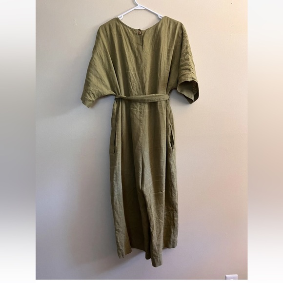 Linenfox Olive Green Jumpsuit - Picture 4 of 8